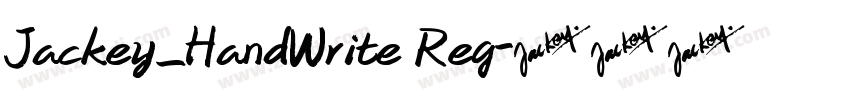 Jackey_HandWrite Reg字体转换